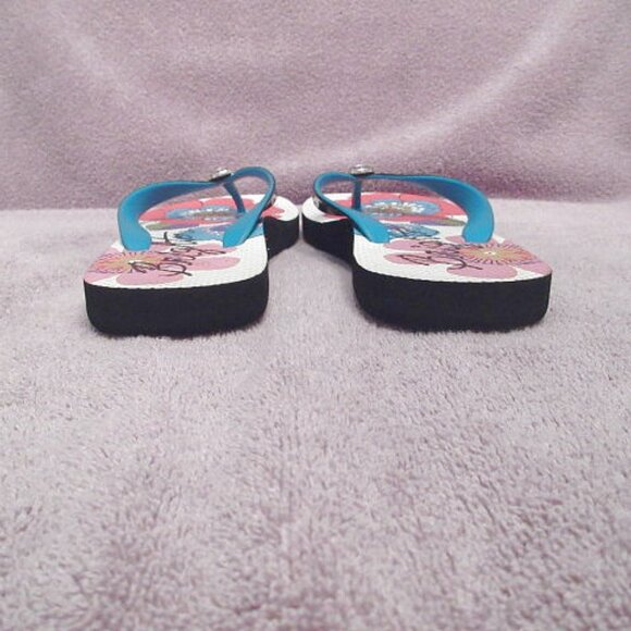 Brighton Flower Power Flip Flops Sandals Size 9 Thong Slip On Mod Groovy Retro - Picture 7 of 8